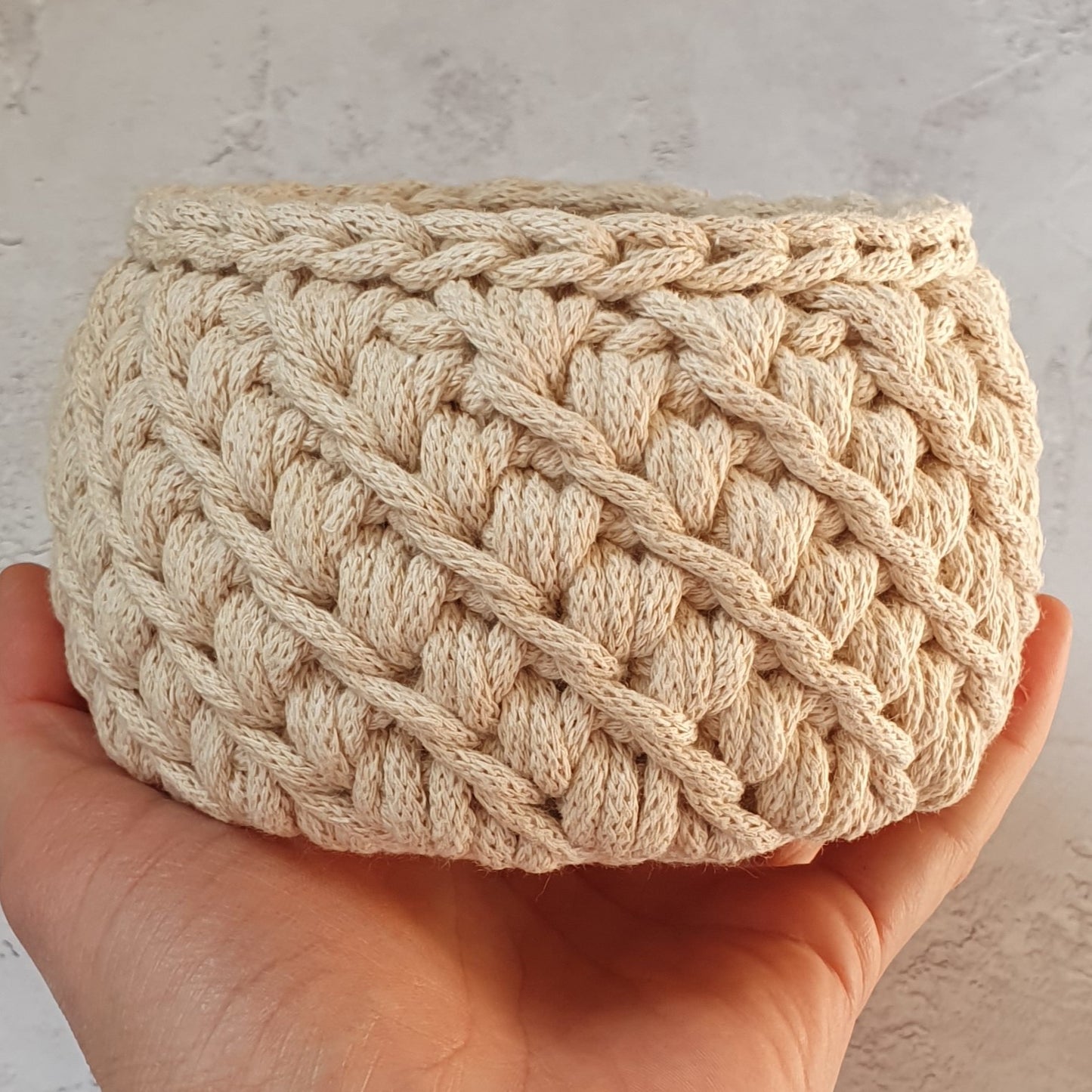 Crochet DIY Kit - Small Crochet Basket Pattern & Cord (with extra pattern booklet)