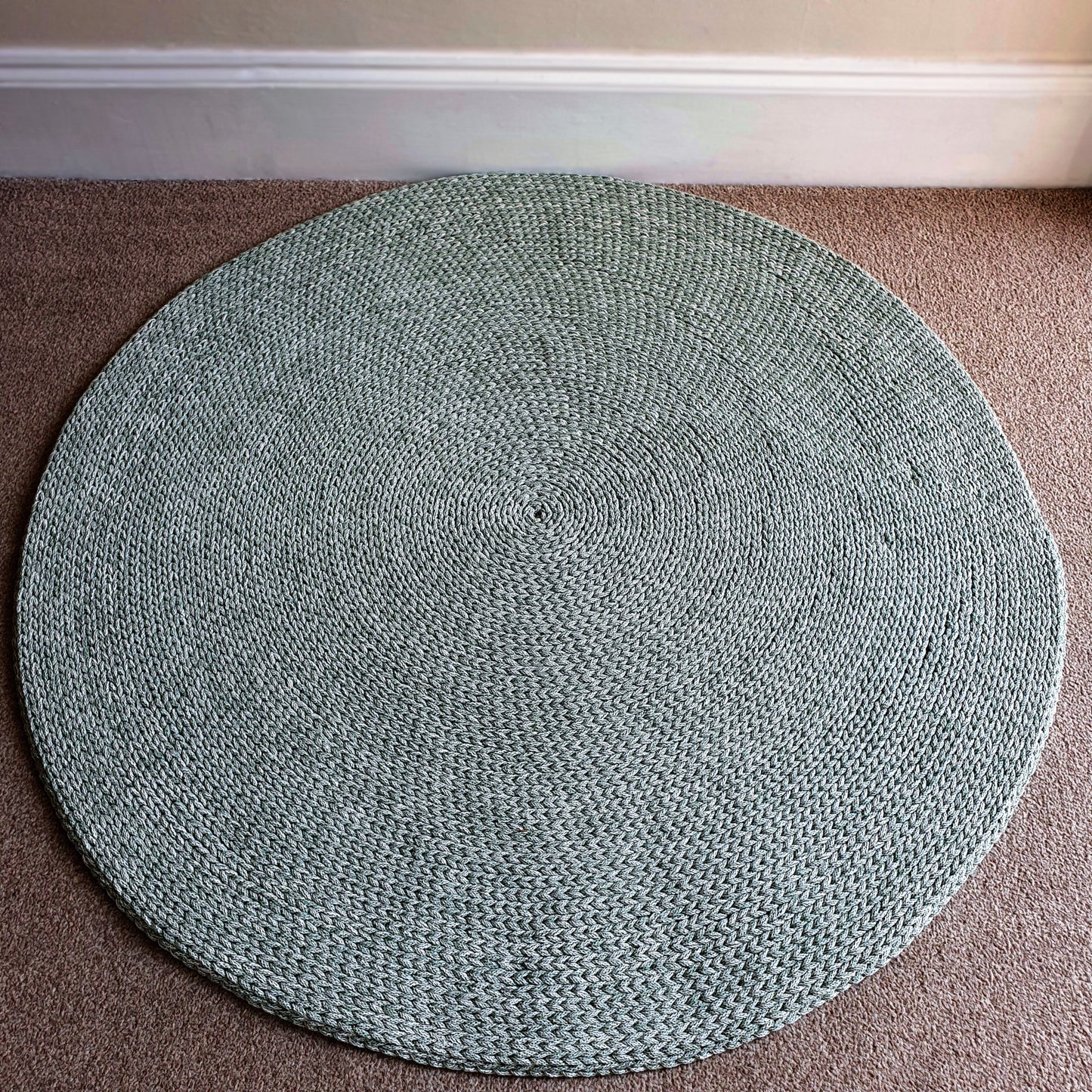 Crochet Rustic Round Rug