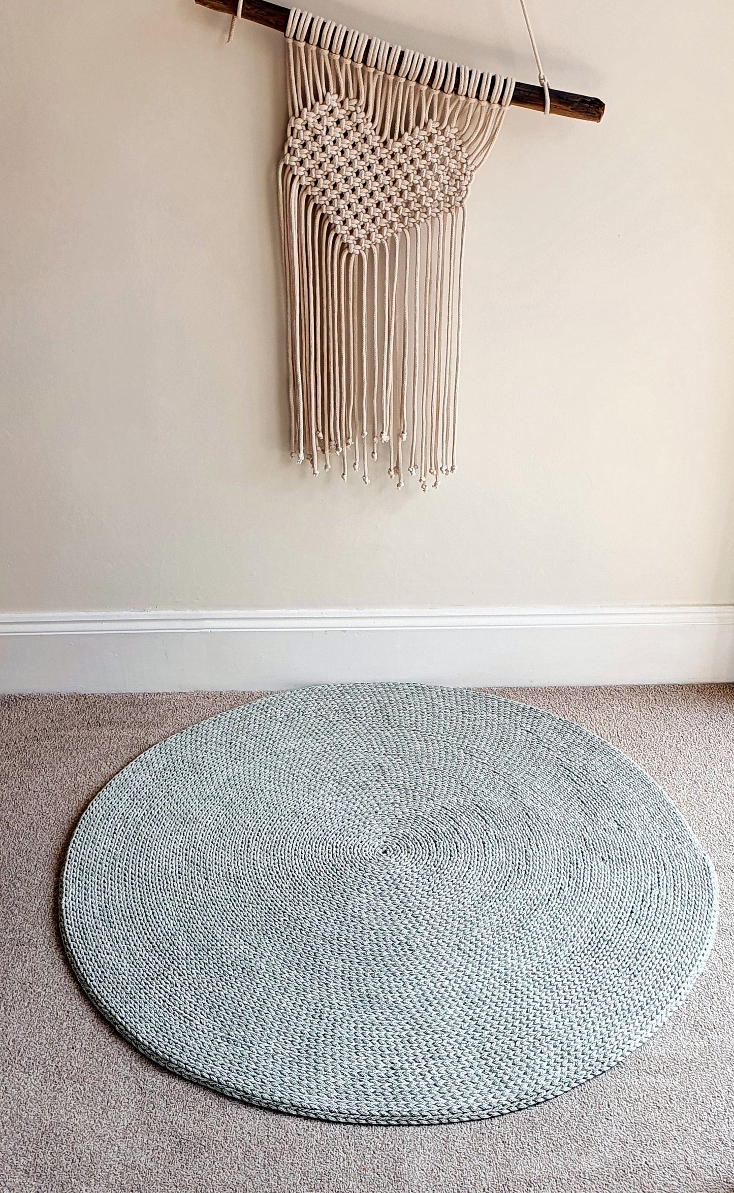 Crochet Rustic Round Rug