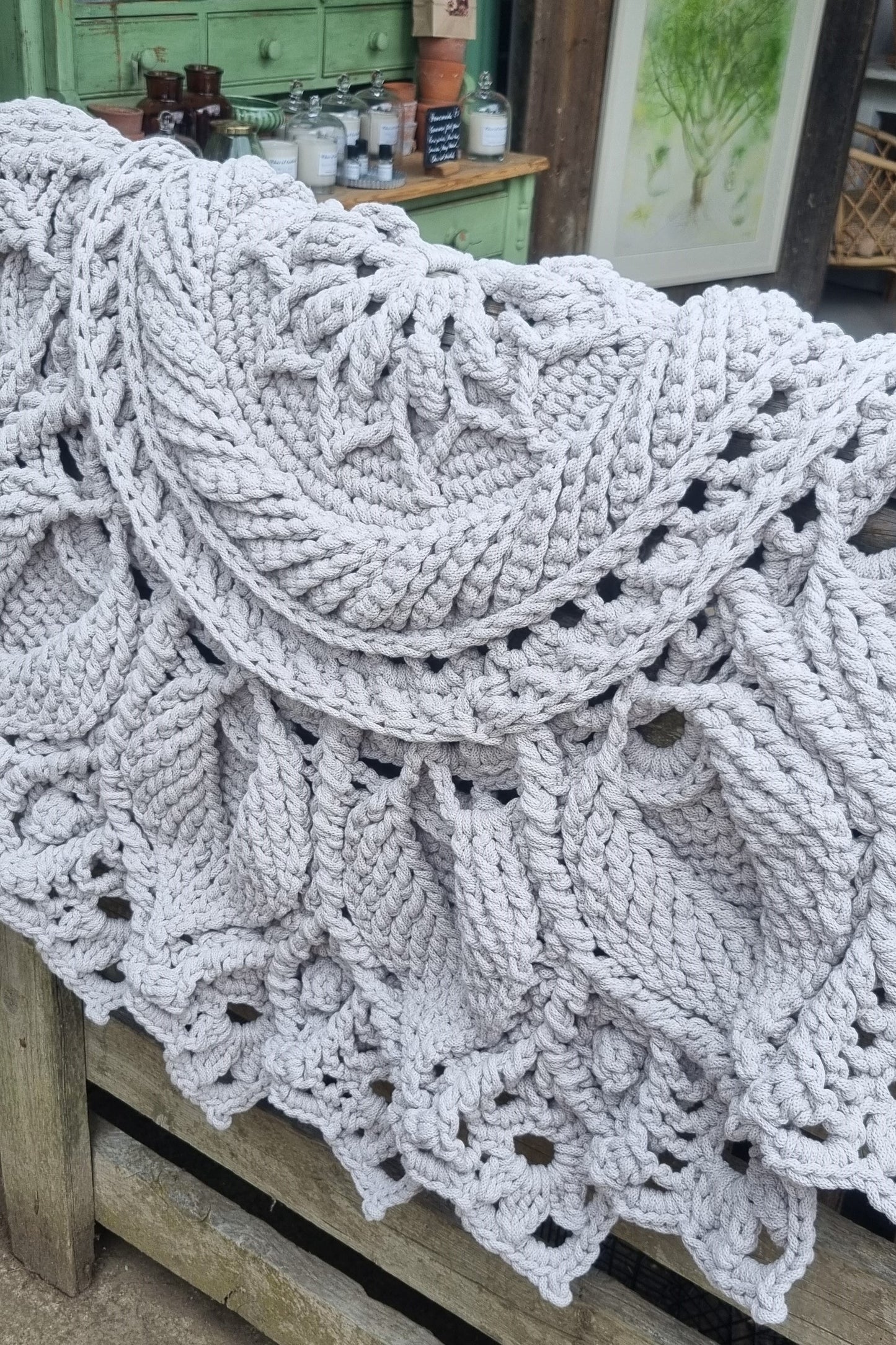 Crochet Doily Round Rug