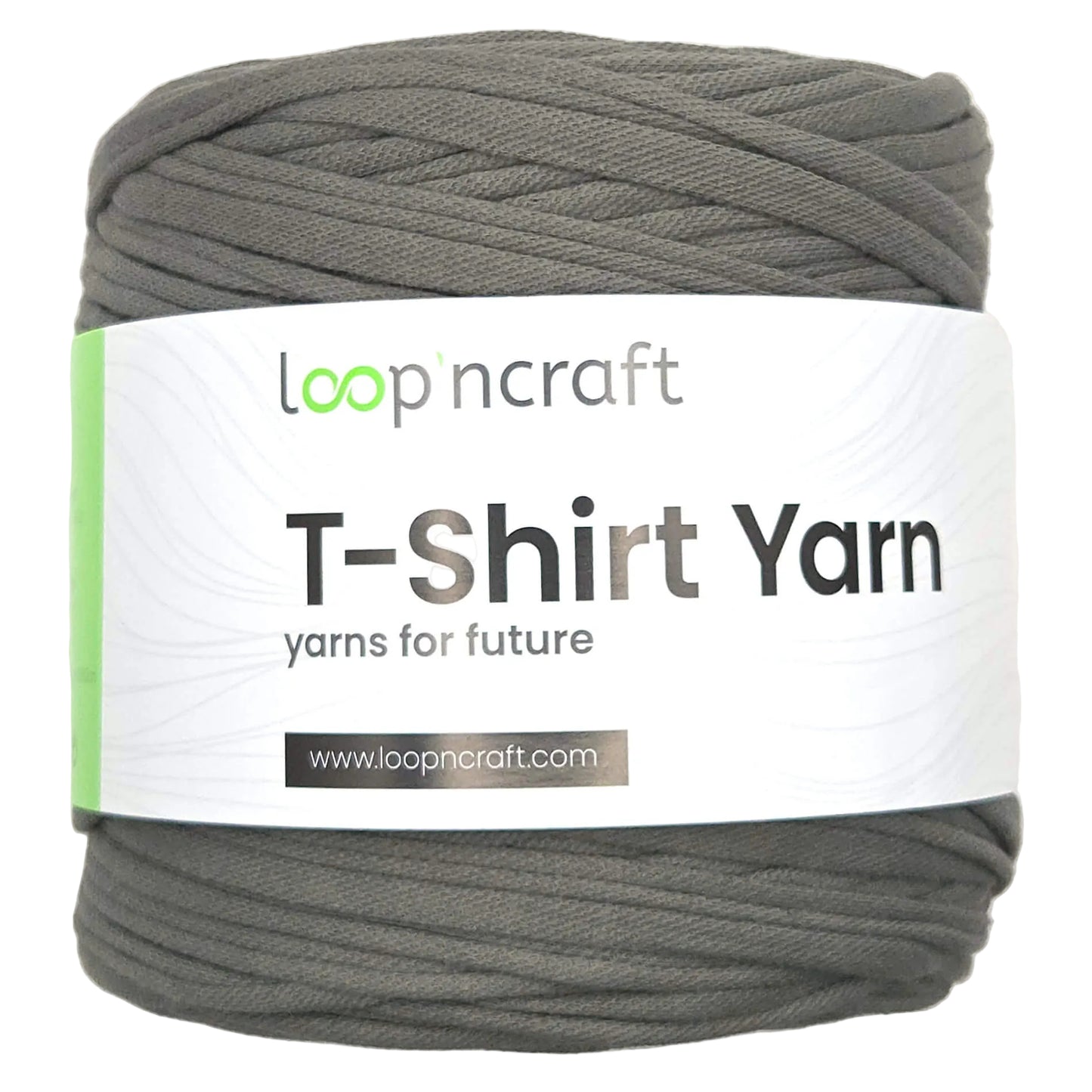 recycled cotton t-shirt yarn in army green