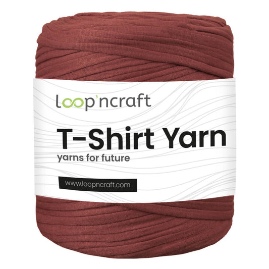 recycled cotton t-shirt yarn in copper