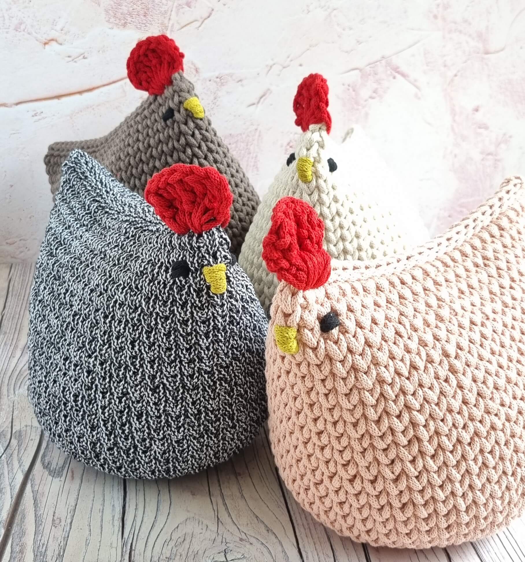 inspiration - crochet chicken doorstopper