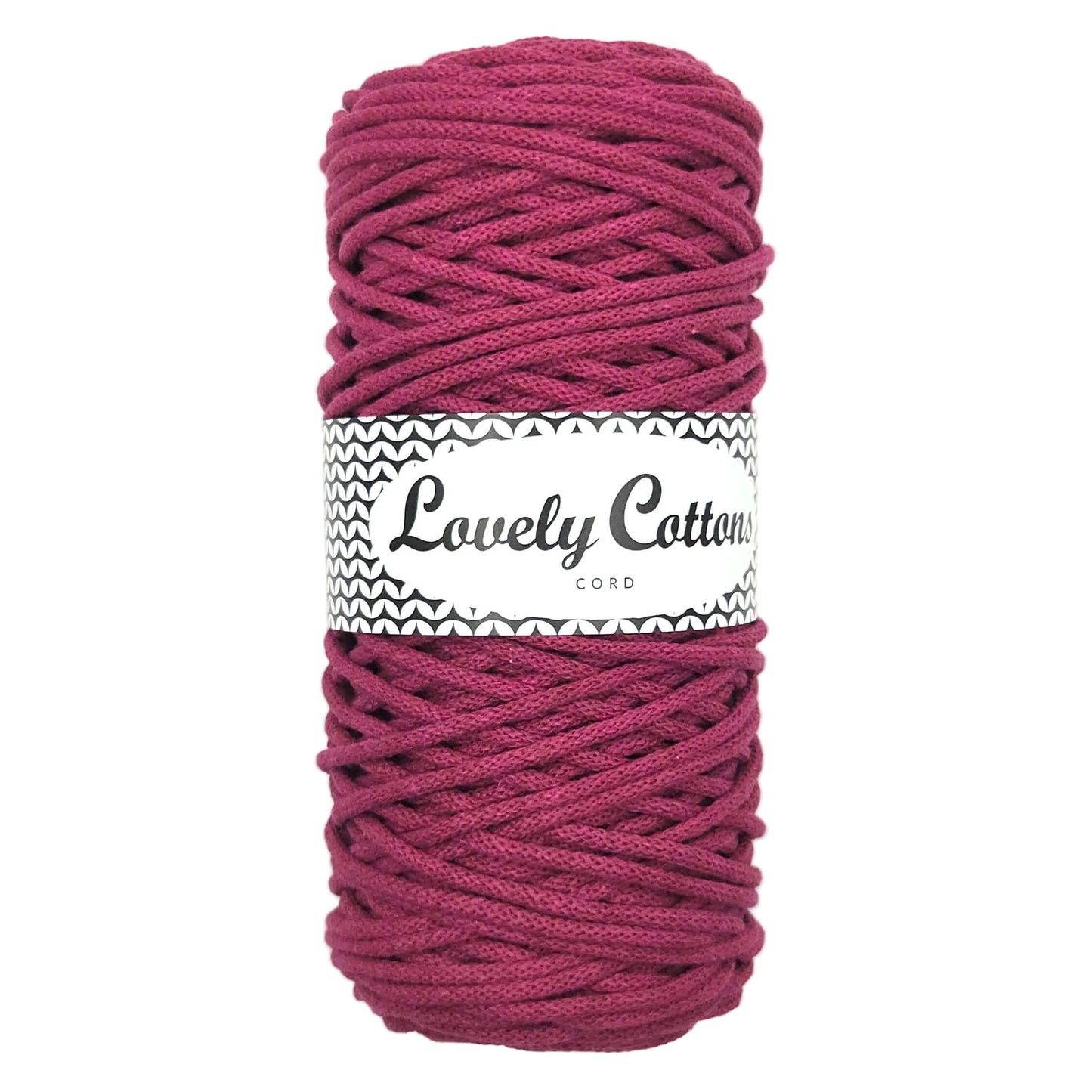 Recycled Cotton Braided 3mm Cord dark rose