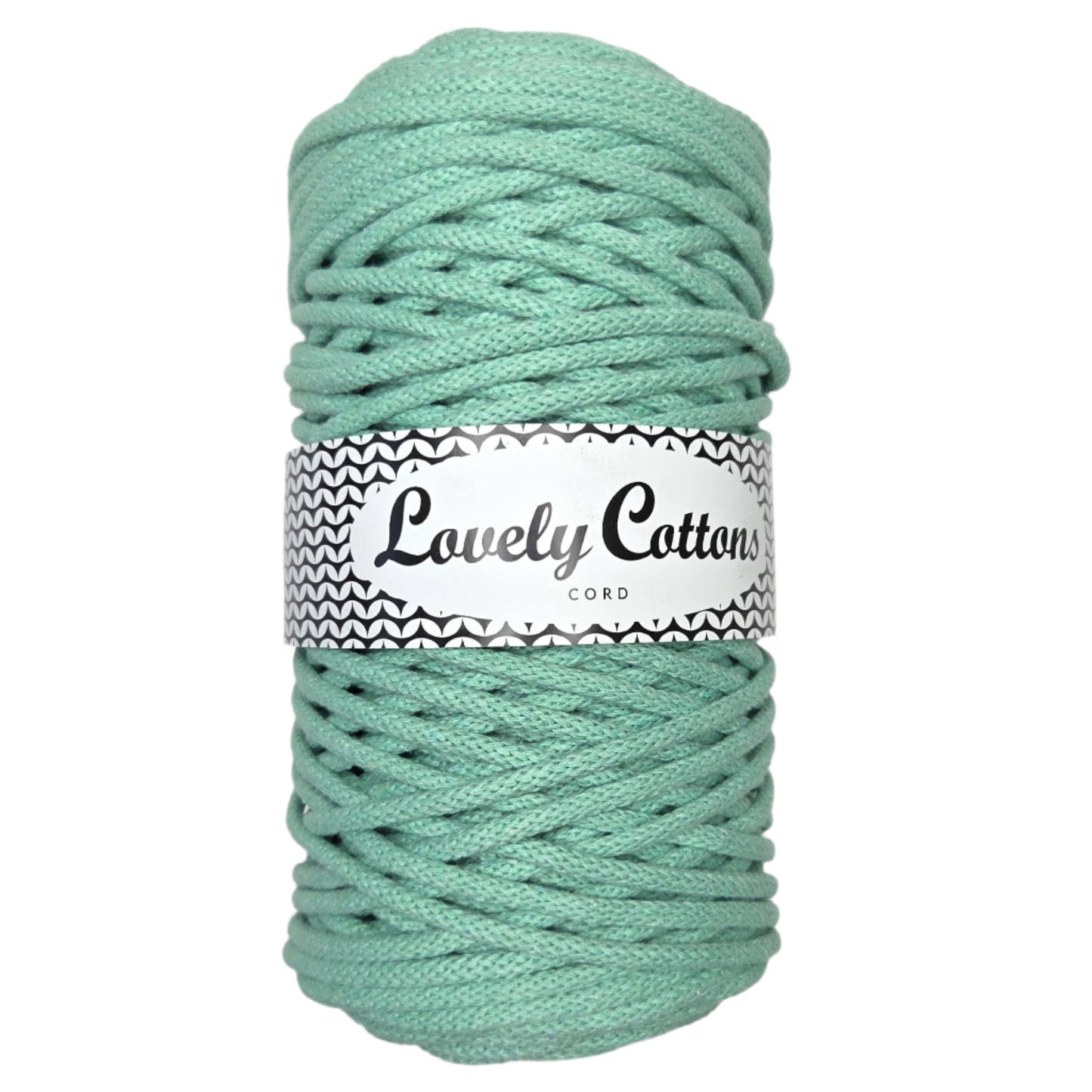 lovely cottons braided 5mm cord - aquamarine