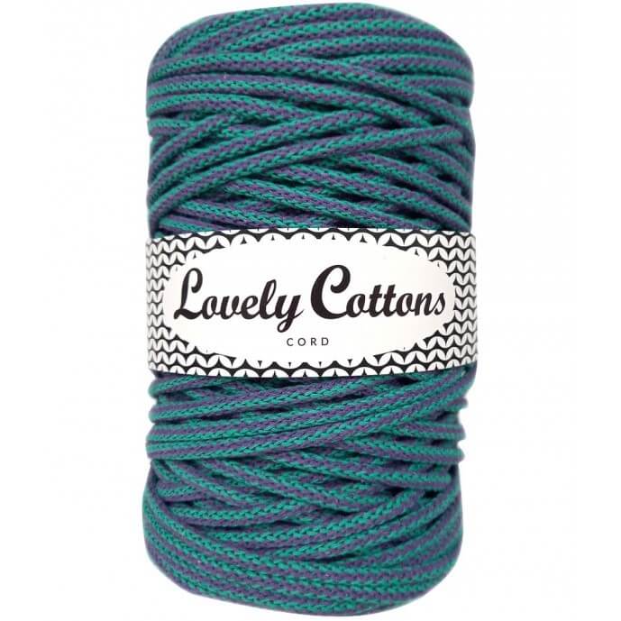 lovely cottons braided 5mm cord in chameleon