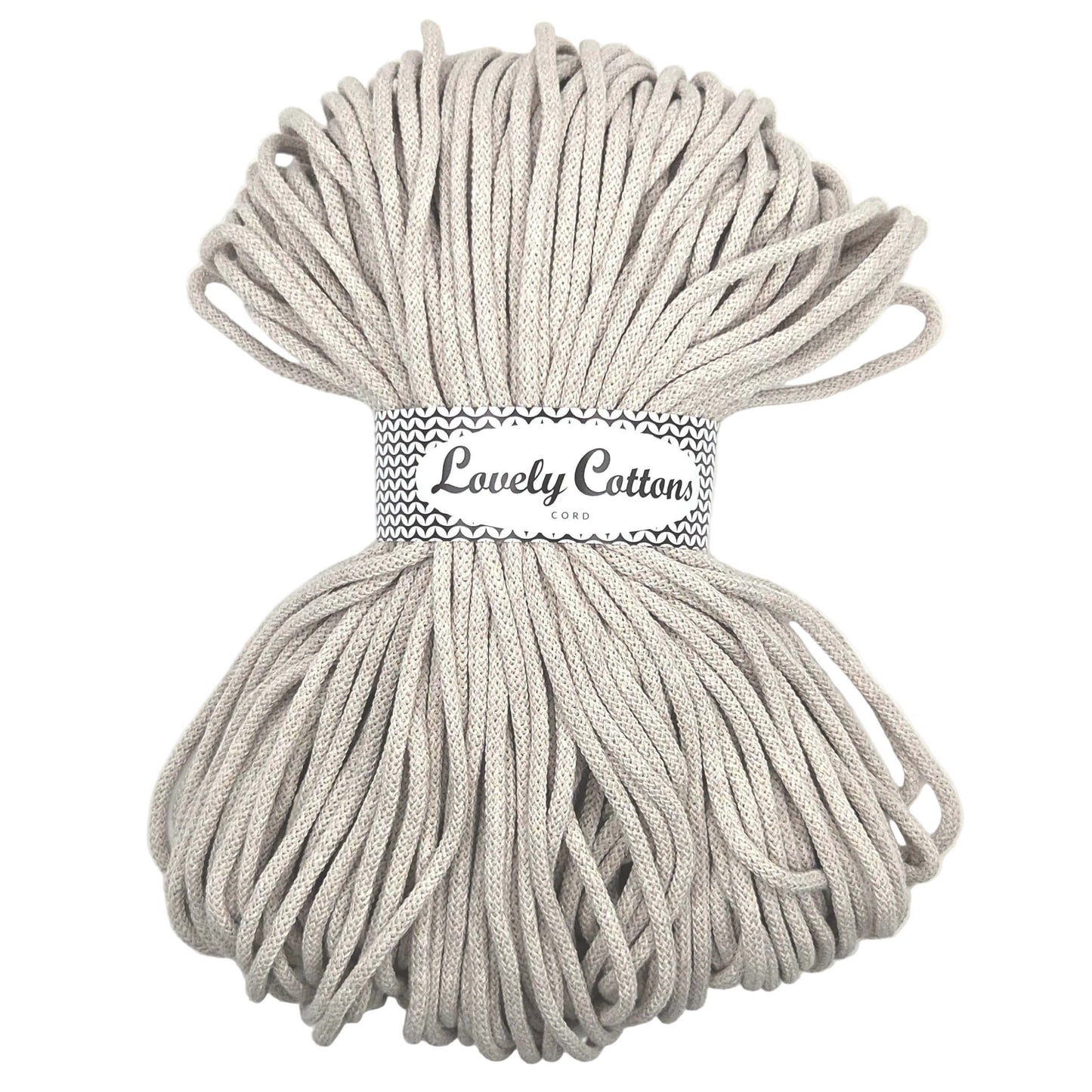 Lovely Cottons braided 5mm soft all cotton cord