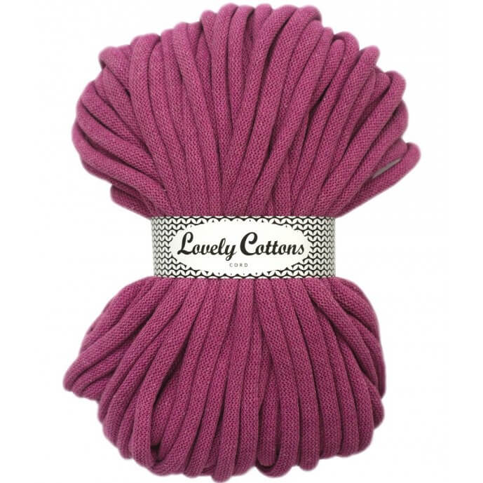 lovely cottons braided 9mm cord - orchid