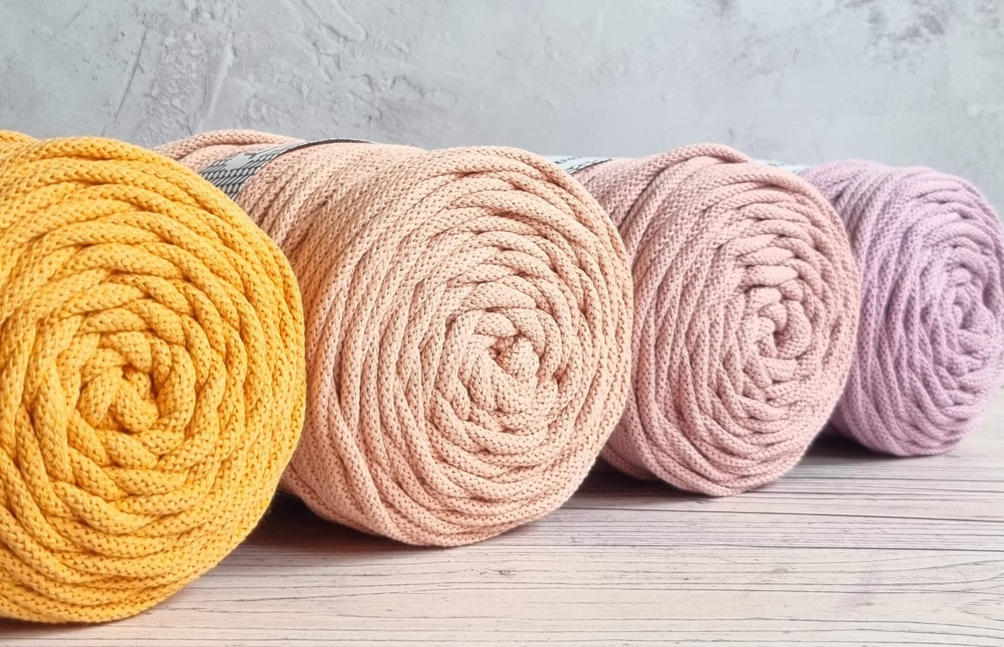 lovely cottons braided 5mm colours range