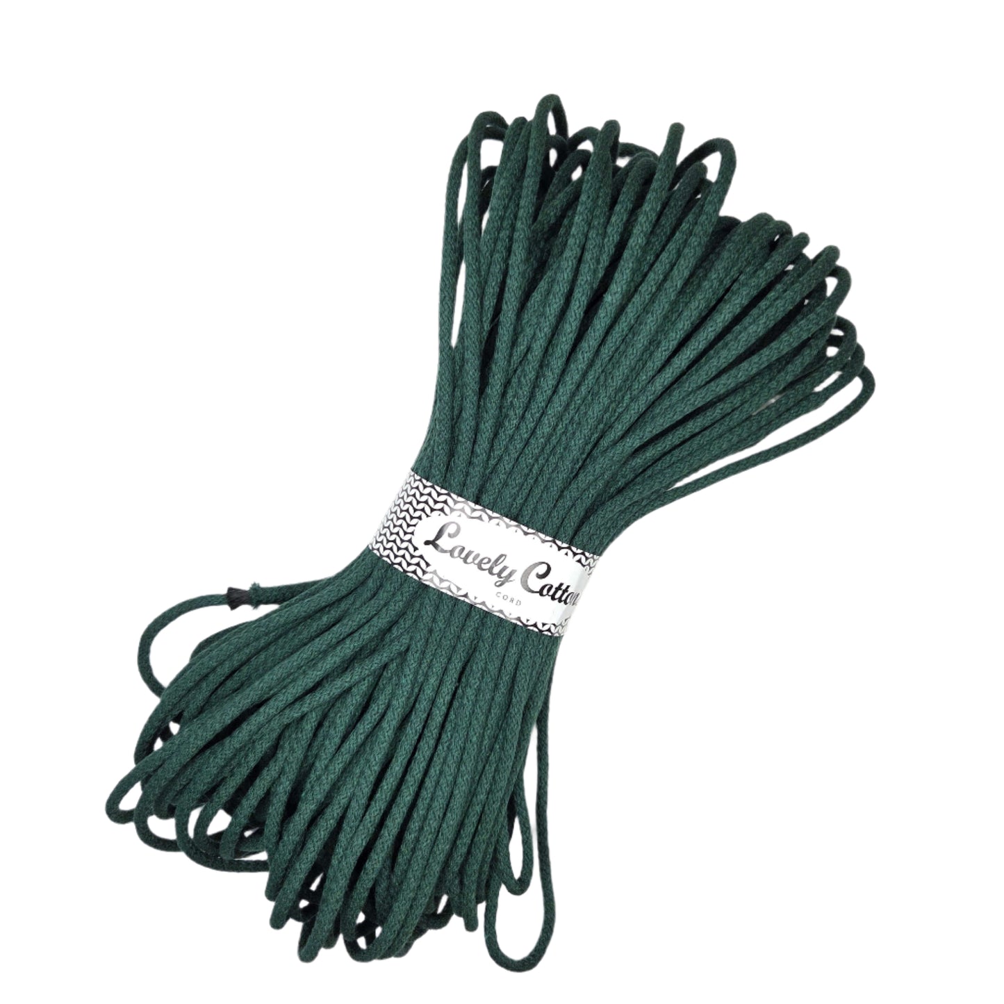 lovely cottons cord for sewing - bottle green