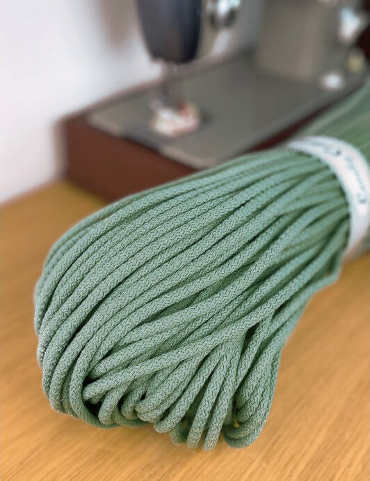 lovely cottons cord for sewing - sage