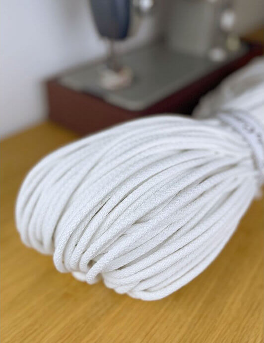 lovely cottons cord for sewing - white