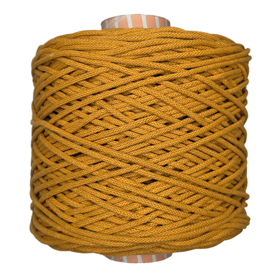 lovey cottons braided 5mm cord - mustard