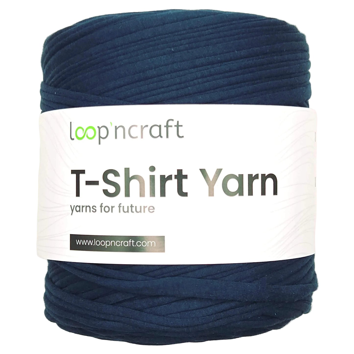 recycled cotton t-shirt yarn in navy