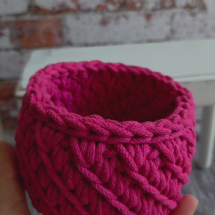 small crochet basket