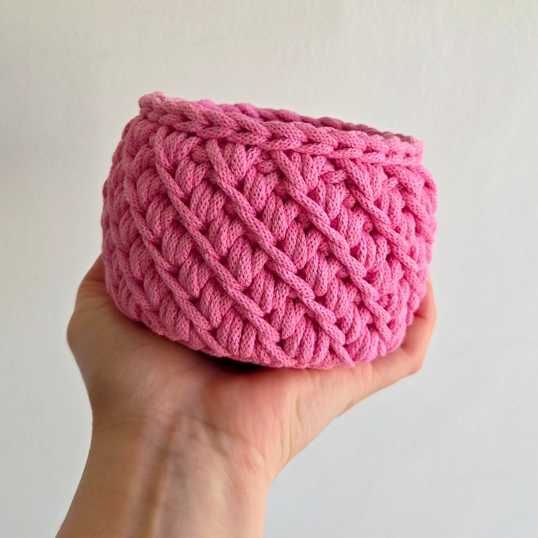small crochet basket
