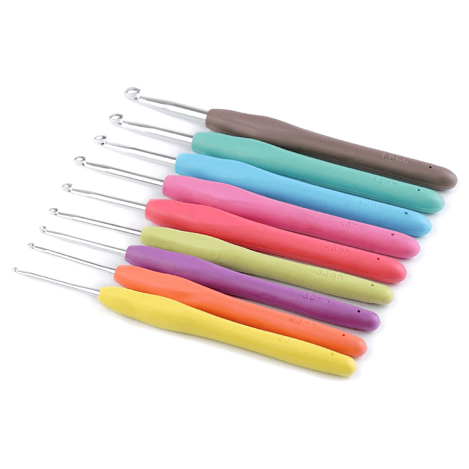 Set of Crochet Hooks Easy Grip