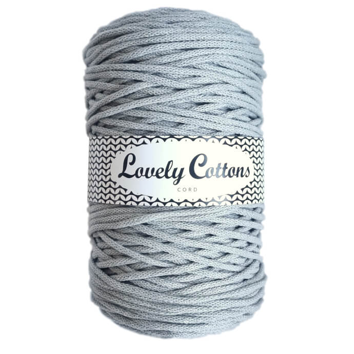 Recycled Cotton Braided 3mm Cord ash