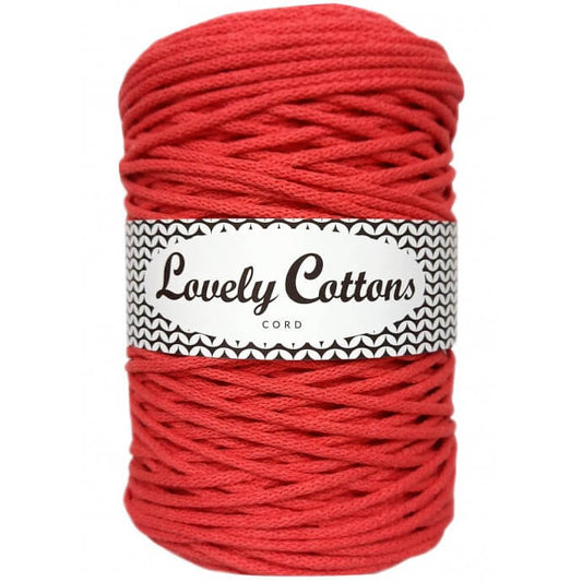 Recycled Cotton Braided 3mm Cord coral