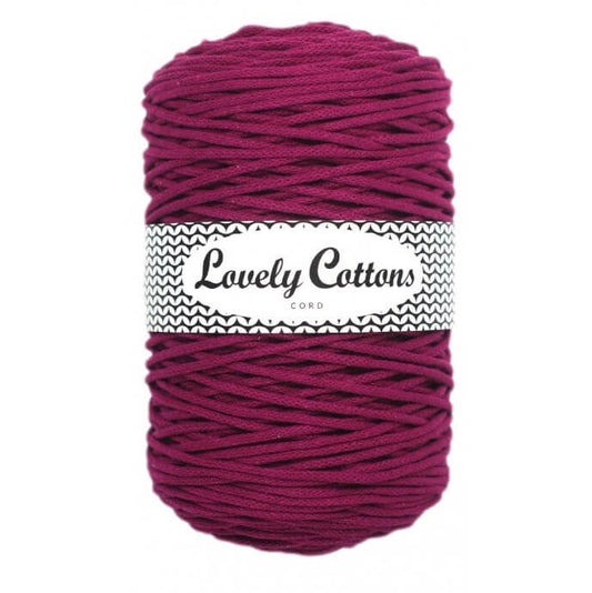 Recycled Cotton Braided 3mm Cord dark rose