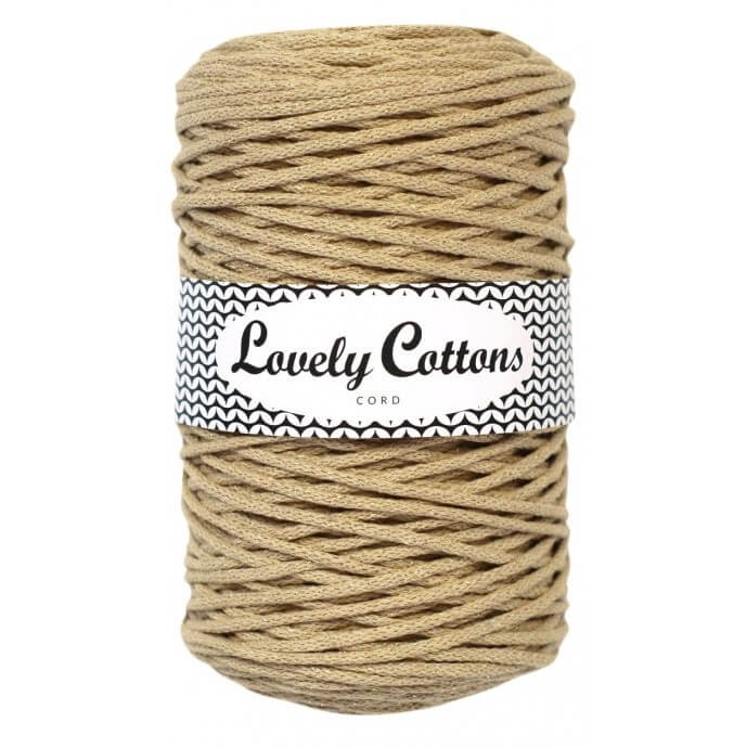 Recycled Cotton Braided 3mm Cord golden