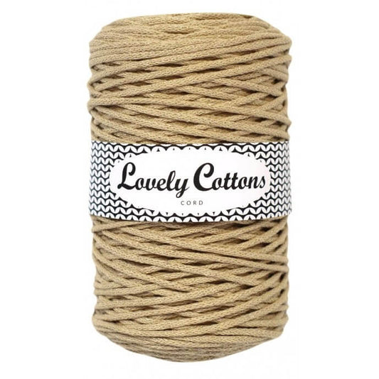 Recycled Cotton Braided 3mm Cord golden