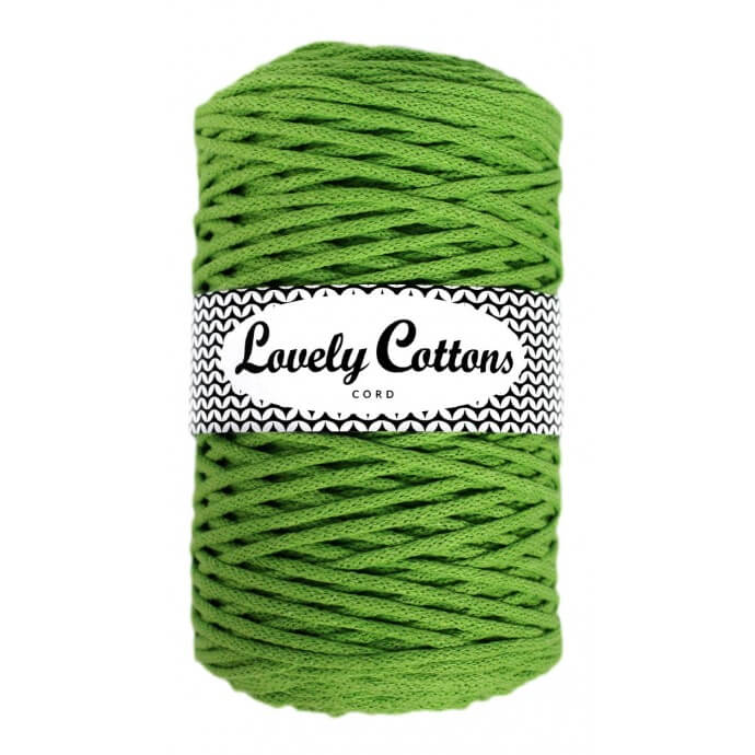 Recycled Cotton Braided 3mm Cord kiwi