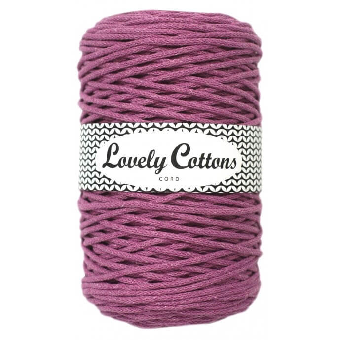 Recycled Cotton Braided 3mm Cord orchid