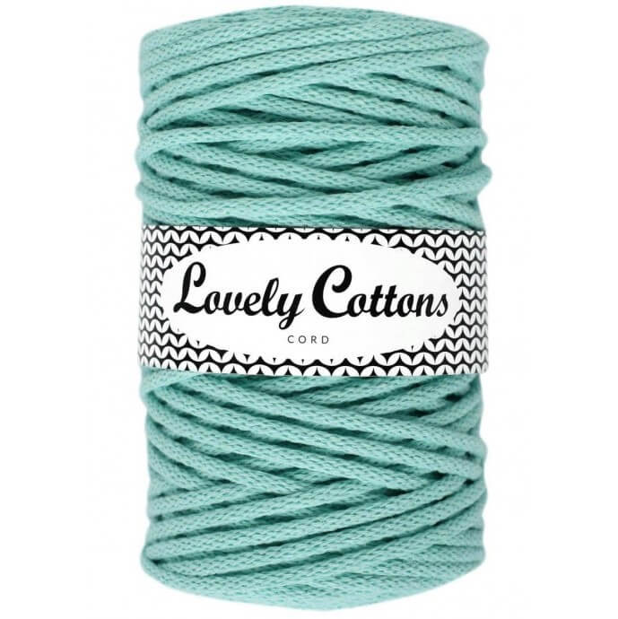 Recycled Cotton Braided 5mm Cord - AQUA – Lovely Cottons UK
