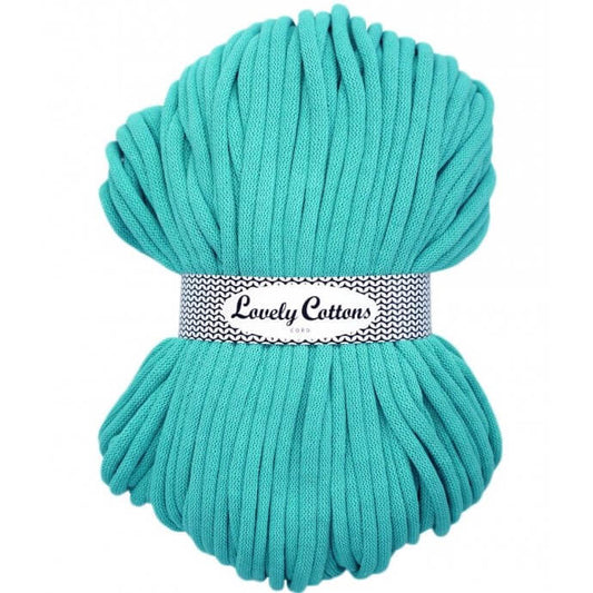 Recycled Cotton Braided 9mm Cord cyan