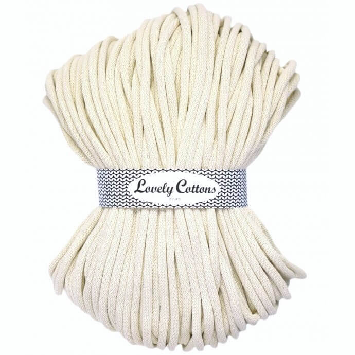 Recycled Cotton Braided 9mm Cord natural