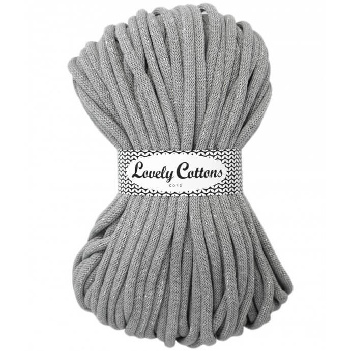 Recycled Cotton Braided 9mm Cord silver