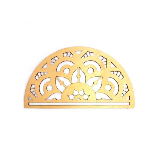 plywood half moon macrame frame