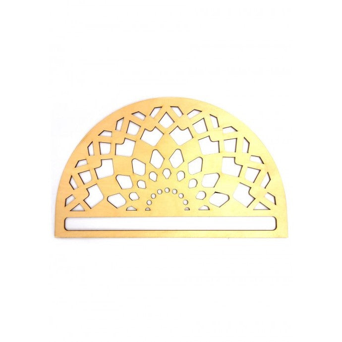 plywood half moon macrame frame