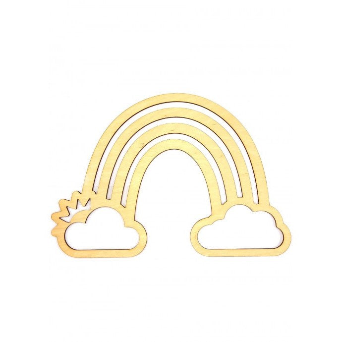 plywood rainbow macrame frame