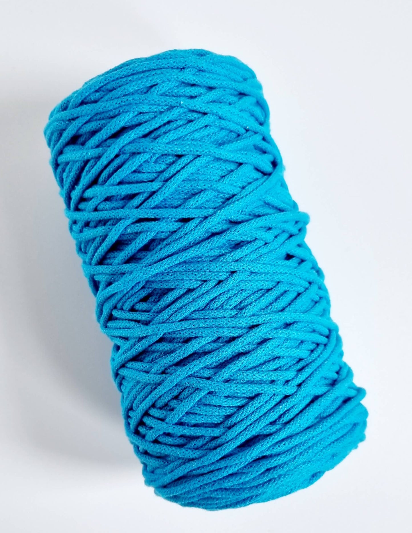 3mm braided cotton cord - azure, 560g