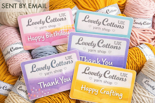 Whether it’s for a birthday, a thank-you, or a little creative treat, this gift card lets your recipient explore the full Lovely Cottons range
