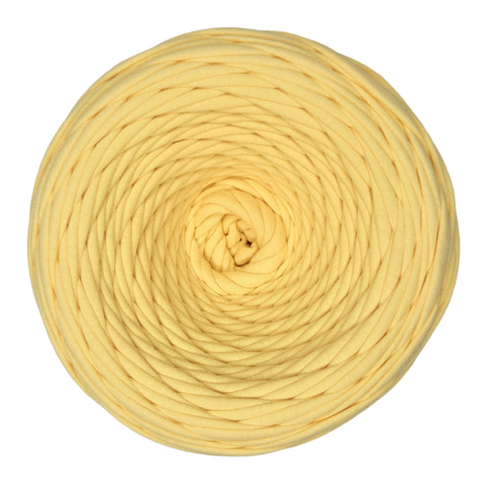 premium cotton t shirt yarn in cream yellow colour