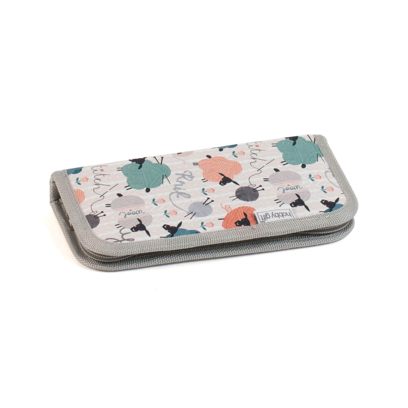 Pouch case with animal pattern on a white background