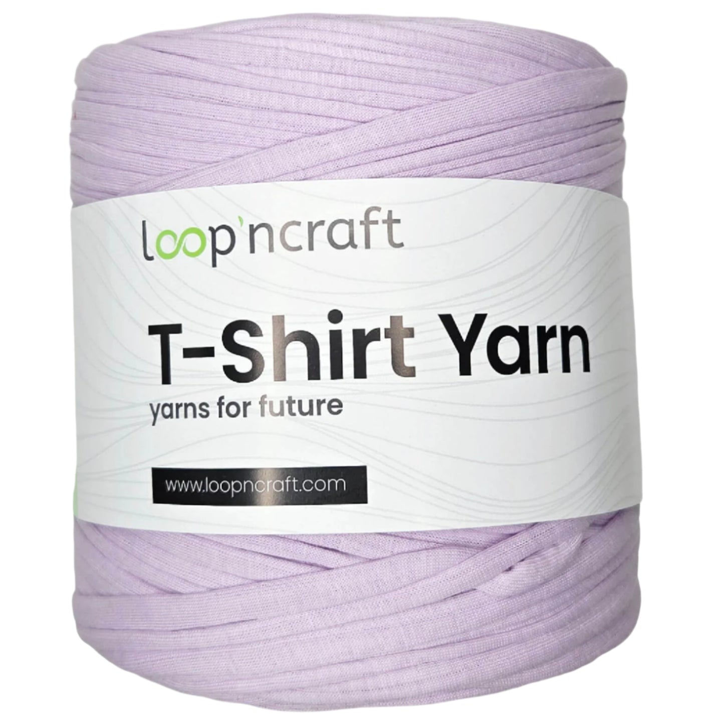 recycled cotton t-shirt yarn in lilac