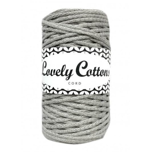 lovely cottons braided 2mm cord - ash