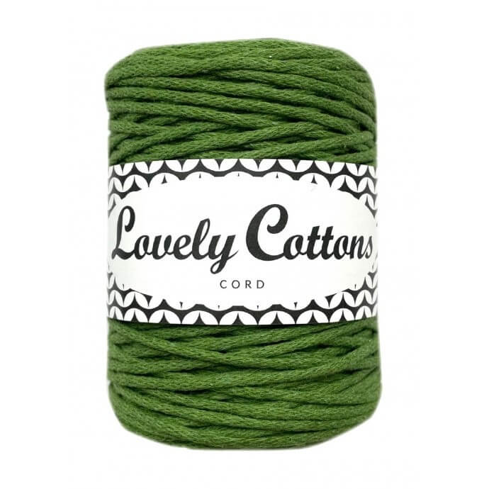 lovely cottons braided 2mm cord - avocado