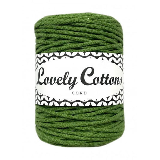 lovely cottons braided 2mm cord - avocado