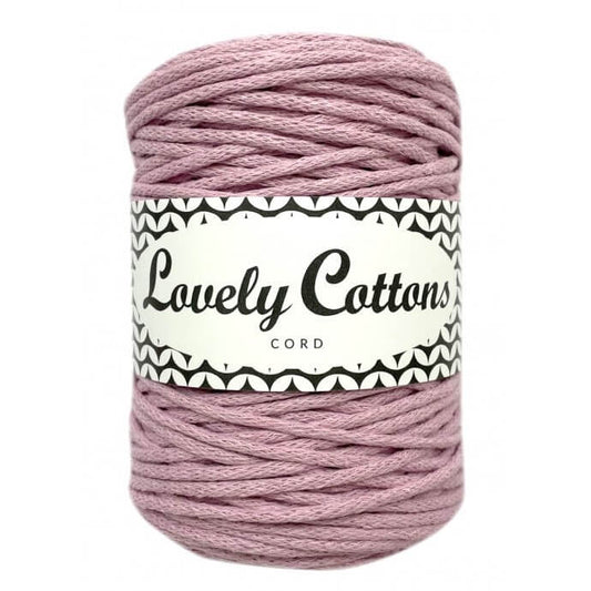 lovely cottons braided 2mm cord - dusty lilac