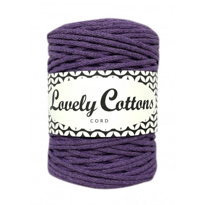 lovely cottons braided 2mm cord - heather