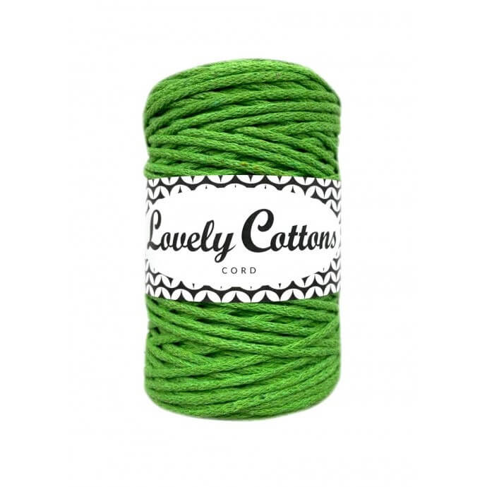 lovely cottons braided 2mm cord - kiwi