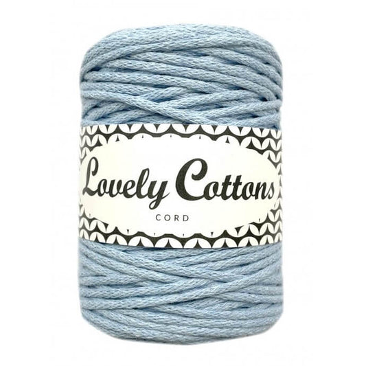 lovely cottons braided 2mm cord - light blue