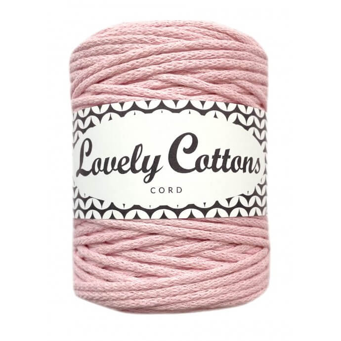 lovely cottons braided 2mm cord - light pink