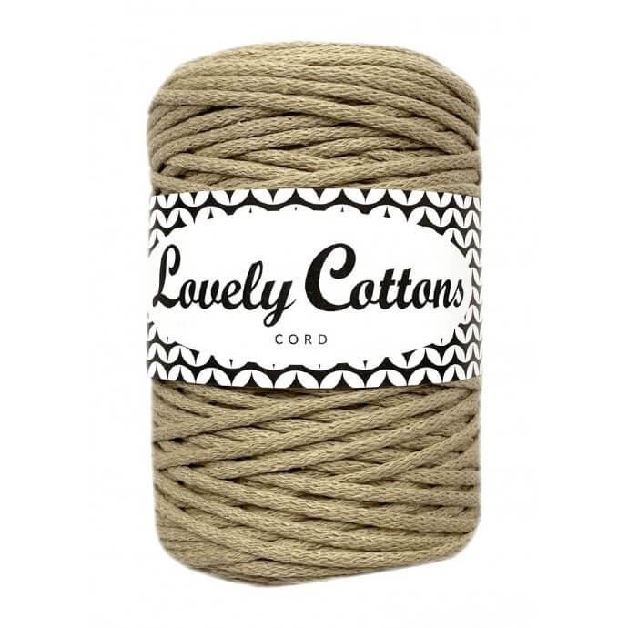 lovely cottons braided 2mm cord - linen