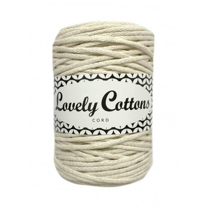 lovely cottons braided 2mm cord - natural